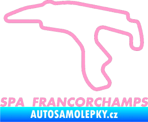 Samolepka Okruh Spa Francorchamps světle růžová