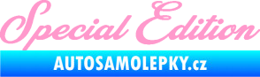 Samolepka Special edition 003 nápis světle růžová
