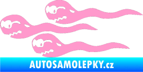 Samolepka Spermie levá světle růžová