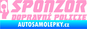 Samolepka Sponzor dopravní policie 004 světle růžová
