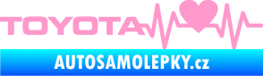 Samolepka Srdeční tep 023 levá toyota světle růžová