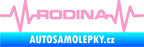 Samolepka Srdeční tep 032 rodina světle růžová