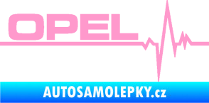 Samolepka Srdeční tep 036 levá Opel světle růžová