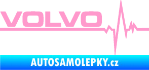 Samolepka Srdeční tep 037 levá Volvo světle růžová