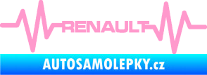 Samolepka Srdeční tep 042 Renault světle růžová
