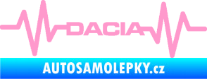 Samolepka Srdeční tep 044 levá Dacia světle růžová