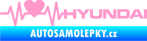 Samolepka Srdeční tep 046 pravá Hyundai světle růžová