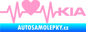 Samolepka Srdeční tep 048 pravá Kia světle růžová