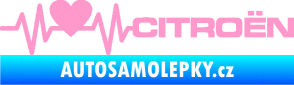 Samolepka Srdeční tep 056 pravá Citroen světle růžová