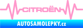 Samolepka Srdeční tep 057 Citroen světle růžová