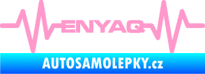 Samolepka Srdeční tep 063 Enyaq světle růžová