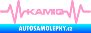 Samolepka Srdeční tep 067 Kamiq světle růžová