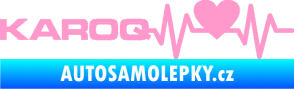 Samolepka Srdeční tep 068 levá Karoq světle růžová