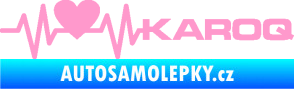 Samolepka Srdeční tep 068 pravá Karoq světle růžová