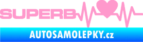 Samolepka Srdeční tep 072 levá Superb světle růžová