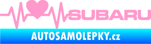 Samolepka Srdeční tep 086 pravá Subaru světle růžová
