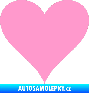 Samolepka Srdíčko 001 světle růžová