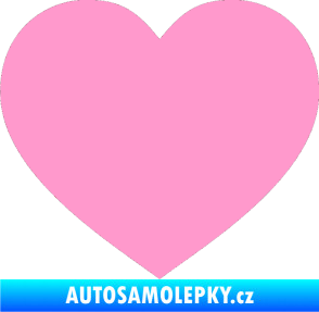 Samolepka Srdíčko 002 světle růžová