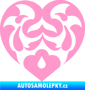 Samolepka Srdíčko 007 světle růžová