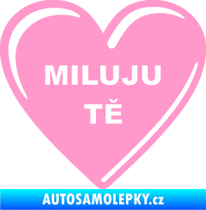 Samolepka Srdíčko 015 miluju tě světle růžová