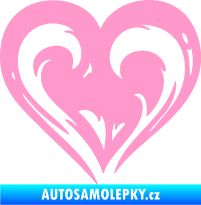Samolepka Srdíčko 021 levá světle růžová
