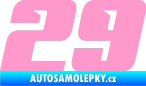 Samolepka Startovní číslo 29 typ 6 světle růžová