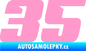 Samolepka Startovní číslo 35 typ 6 světle růžová