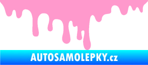 Samolepka Stékající skvrna 002 levá krevní cákanec světle růžová