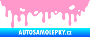 Samolepka Stékající skvrna 006 levá světle růžová