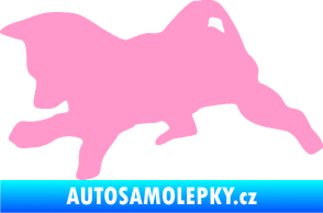 Samolepka Štěňátko 002 levá německý ovčák světle růžová
