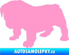 Samolepka Štěňátko 004 levá francouzský buldoček světle růžová