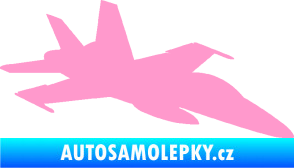 Samolepka Stíhací letoun 001 pravá světle růžová