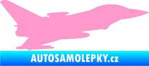 Samolepka Stíhací letoun 002 pravá světle růžová