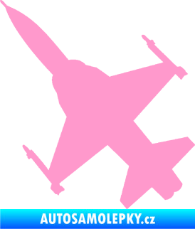Samolepka Stíhací letoun 003 levá světle růžová