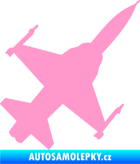 Samolepka Stíhací letoun 003 pravá světle růžová