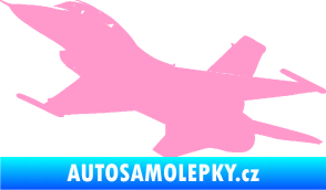 Samolepka Stíhací letoun 004 levá světle růžová