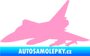 Samolepka Stíhací letoun 005 levá světle růžová