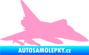 Samolepka Stíhací letoun 005 pravá světle růžová