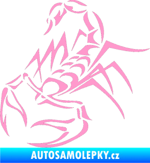 Samolepka Štír 017 levá světle růžová