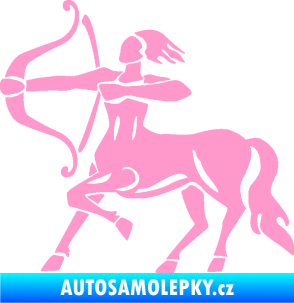 Samolepka Střelec 005 levá světle růžová