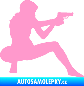 Samolepka Střelkyně 003 pravá světle růžová
