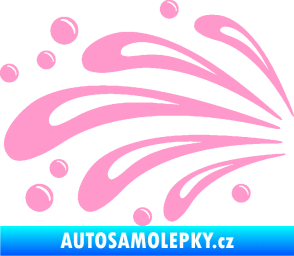 Samolepka Stříkance 001 levá světle růžová