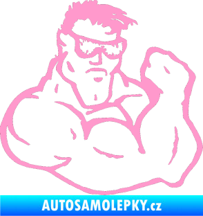 Samolepka Svalovec pravá světle růžová