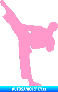 Samolepka Taekwondo 002 levá světle růžová