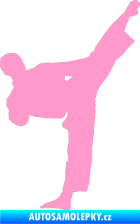 Samolepka Taekwondo 002 pravá světle růžová