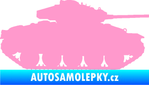Samolepka Tank 001 pravá WW2 světle růžová