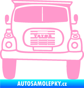 Samolepka Tatra karikatura světle růžová