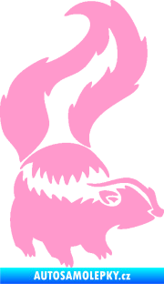 Samolepka Tchoř 002 pravá zvednutý ocas světle růžová