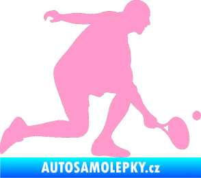 Samolepka Tenista 003 pravá světle růžová