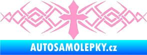 Samolepka Tetování 080 kříž světle růžová